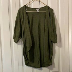 Mossy Green Short Sleeve Cardigan